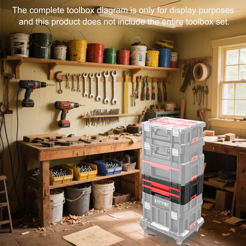 Anyyion Tool Storage Organizer with Double Drawers, Heavy Duty Latches, Stackable - Image 5